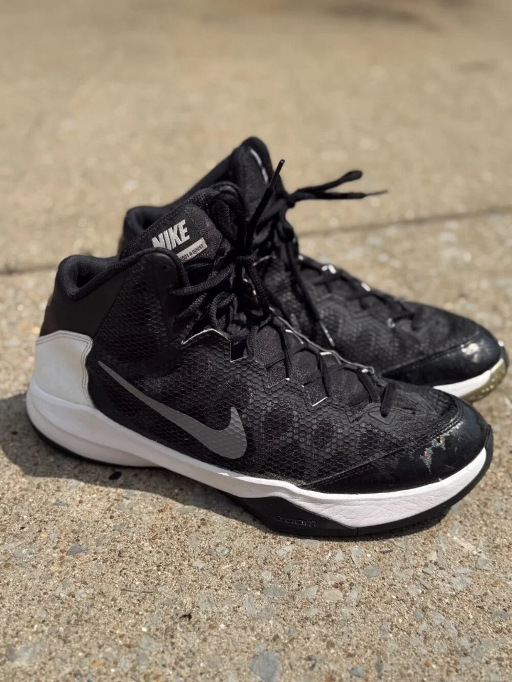 Nike Zoom Without A Doubt Mid Men 11 Y2K Hoop Streetwear Black White 4013